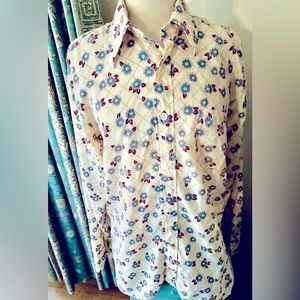 Fun and fabulous floral, MCM, “May company, shops for men “ shirt